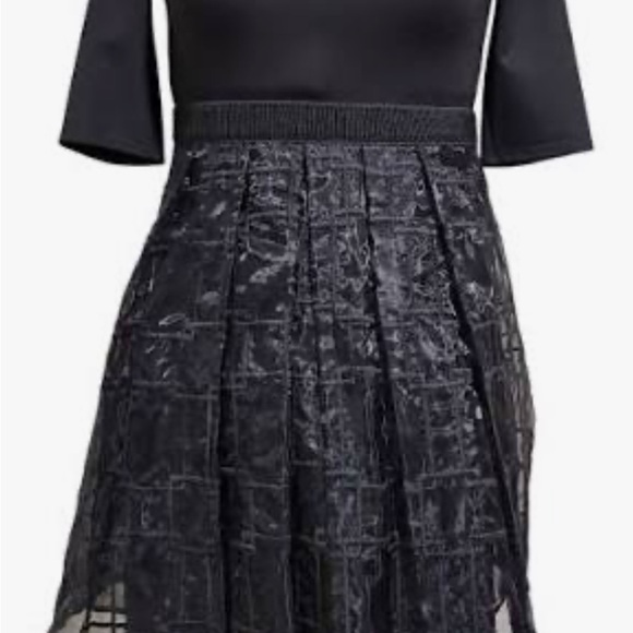 15. Tracy Reese Black Dress with Textured Detail - Picture 1 of 4